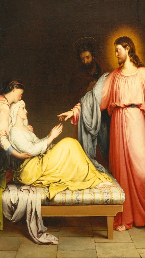 18_Joh_ Bridges_Jesus_heilt_des_Petrus_Schwiegermutter